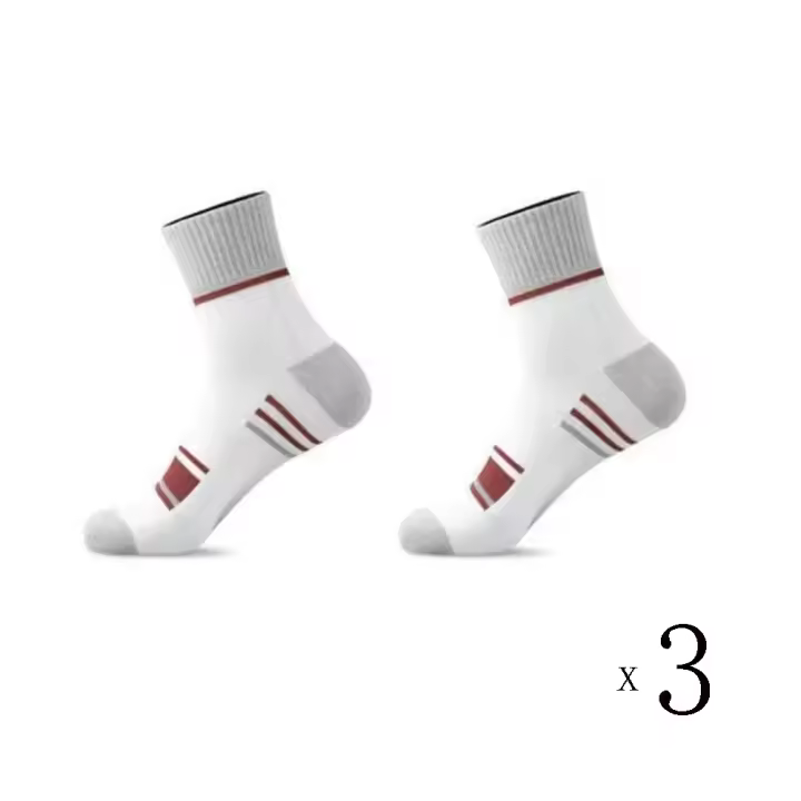 Calcetines deportivos de algodón puro para hombre, medias antideslizantes de poliéster, antiolor, cómodos, 3 pares - 1