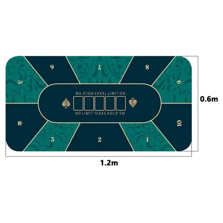 Baze Poker-Mantel de Texas Hold'em, 21 puntos, Tapis de Mesa de póquer, impermeable, ruleta, papel de Casino - 1