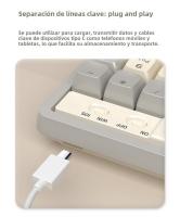 GK102 Teclado Bluetooth inalámbrico para juegos de oficina mecánico intercambiable en caliente de tres modos Interruptor verde - details 8