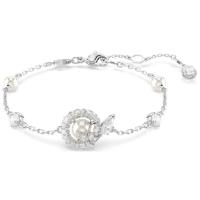 Pulsera de cristal de Plata de Ley 925 con Piedra CZ transparente, pulsera de Perlas Blancas, joyería ajustable - details 0