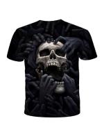 Camiseta 3D De Hombre Con Estampado De Calavera Talla Grande Estilo Casual Verano Manga Corta Transpirable Ropa Diaria - details 8