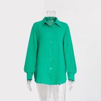 Blusas de manga larga de color sólido para mujer estilo coreano elegante y suelto - details 18