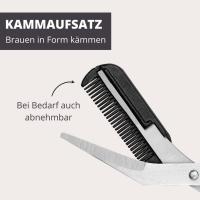 Tijeras para cejas con peine para recortar las cejas y las pestañas para mujeres y hombres - details 2