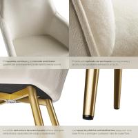 Sillas de Comedor Ergonómicas y Versátiles Juego de Sillas Tapizadas en Terciopelo - details 6