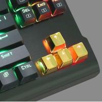 Teclado nical de Metal galvanizado 104 87Key Cross personalidad translúcido oro Sier juego Keycap - details 3