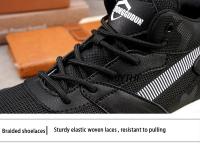 Botas de trabajo de alta calidad para hombre, zapatillas de seguridad antipinchazos, puntera de acero, calzado protector indestructible, moda 2023 - details 10