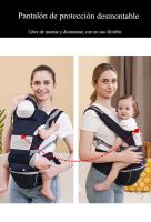 Portabebés Estibable Portabebés Bandolera Portabebés Horizontal Delantero y Trasero Portabebés Ergonómico de Algodón Ligero y Transpirable Para Todas las Estaciones 9 en 1 Portabebés Multifuncional con Riñonera - details 7