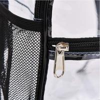 Mochila transparente de PVC con correas ajustables, mochila informal Visible, impermeable, de gran capacidad, para almacenamiento escolar, playa - details 1
