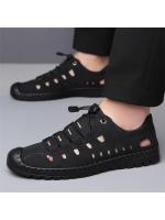 Sandalias hombre 2025 verano nuevas hombre casual hueco zapatos de cuero antideslizante conducción agujero zapatos fondo suave sandalias de cuero hombre - details 3