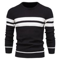 Nueva Suéter De Otoño Para Hombre Con Cuello Redondo Y Mangas Largas Patchwork Caliente Y Delgado Moda Casual Ropa De Hombre - details 4