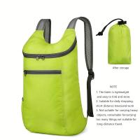 Bolsa Plegable para Viajes al Aire Libre, Paquete de Color Beige Claro Almacenable, Mochila Pequeña Portátil y Multifuncional Ultraligera - details 19