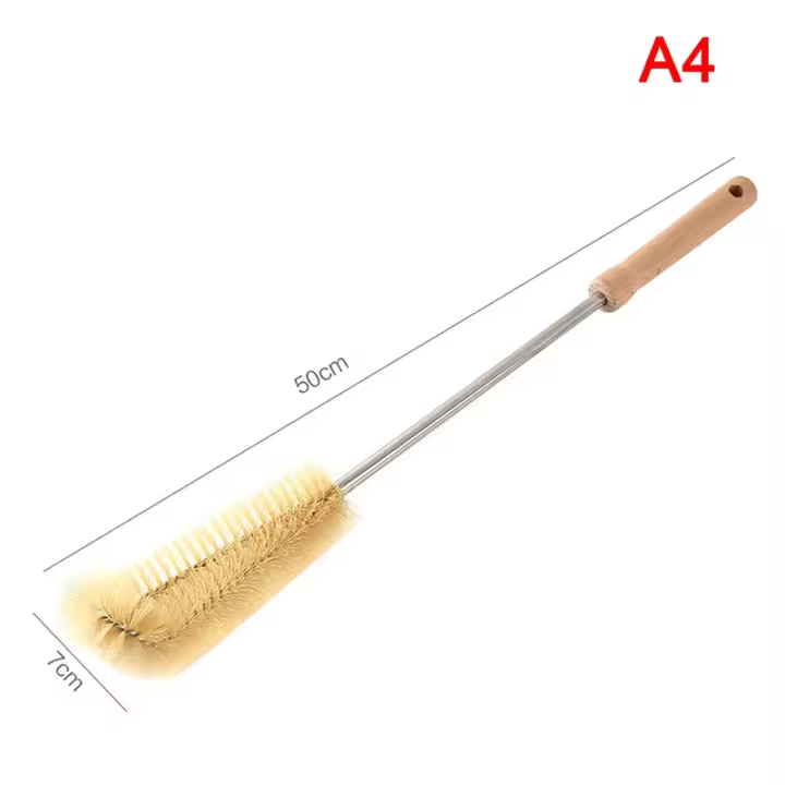 Cepillo de Limpieza de Botella de Mango Largo de Madera Escobilla de Limpieza de Cocina Duradera para Aparatos y Tazas de Bebé - 1