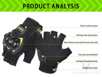 Guantes de Motocicleta SUOMY para Verano para Hombres Medio Dedo Antideslizante Transpirable para Carreras Fuera de Carretera Sin Dedos - details 7