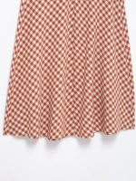 TRAFZA-traje a cuadros para mujer, elegante traje sin mangas con botones decorativos, chaleco con tirantes elegante + falda acampanada de cintura alta - details 21
