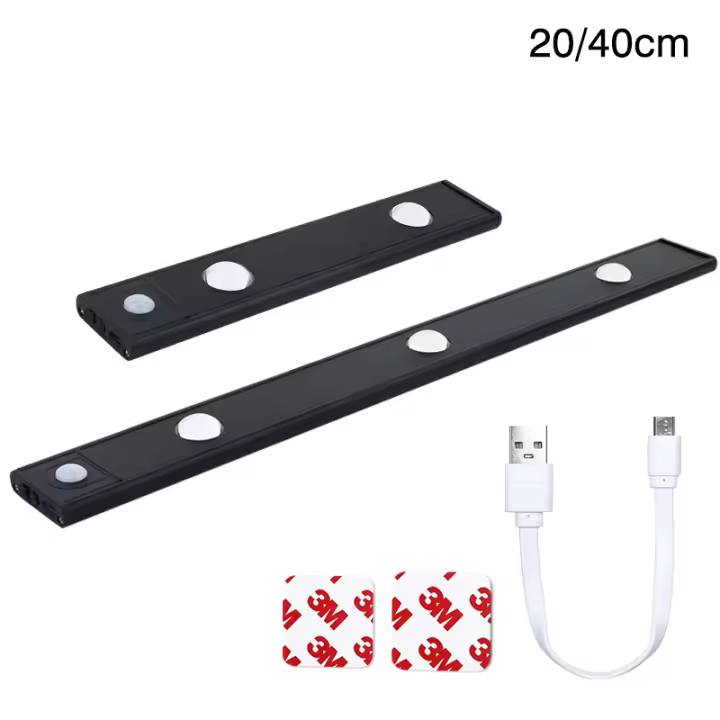 Luz LED nocturna con Sensor de movimiento, iluminación magnética para armario, cocina, decoración de habitación, atenuación de carga - 1