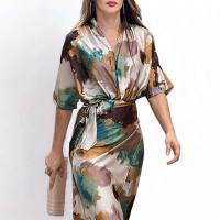 Vestido Maxi de Verano Ouwu Elegante Estilo de Oficina Casual para Mujeres - details 3
