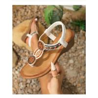 Sandalia de Cuña Mujer 2025 Boho Chic con Cristales - Plataforma Cómoda para Playa, Fiesta y Diario, Zapatos de Verano Elegantes Moda Primavera-Verano - details 14