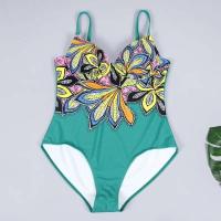 Bañador de mujer estampado de una pieza, baño grande cerrado TRE con partes salientes, apto para piscinas y playas - details 16