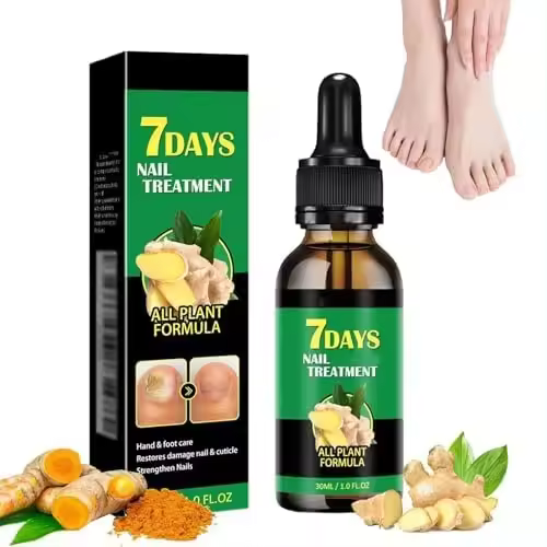 7 DAYS Spray para pies, reparación, tratamiento de uñas, aceite fortalecedor de uñas para el cuidado de cutículas de jengibre (30 ml) - 1 unidad - 1