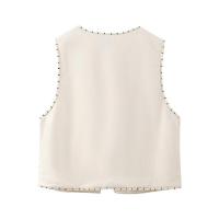 BUNO-Chaleco bordado de cuerda vintage para mujer, chaleco informal. - details 5