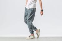 Pantalones casuales de calabazas para hombre, calabazas de lino, de moda, con puños - details 19
