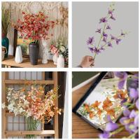 Vintage 2 tenedores flor de orquídea Artificial DIY 85cm flor de seda falsa orquídea flores falsas rama decoración de mesa - details 3