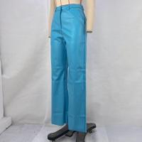 Pantalones de cintura alta para mujer, pantalones de pierna recta de cuero Pu para primavera y otoño, calidad sólida, elegantes y elegantes - details 10