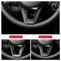 Pegatina Interior de fibra de carbono, emblema para volante, apto para Mercedes Clase C W204 W205 - details 5