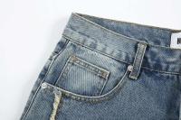 Pantalones vaqueros sueltos para hombre, pantalones cortos de pierna ancha, rectos, informales, de cinco puntas, de talla grande - details 7
