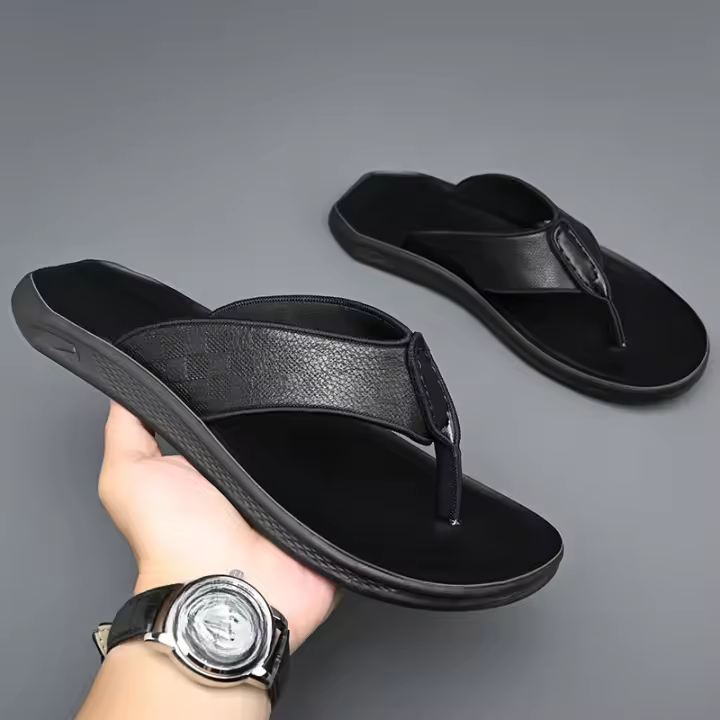 Chanclas de hombre nuevas de verano, antideslizantes y desodorantes, para conducir, informales, tipo sandalia de playa. - 1