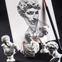 Estatua de escultura de busto de David Venus Mozart, héroe de diosa de la mitología griega, modelo de práctica de boceto de yeso, decoración de habitación - details 3