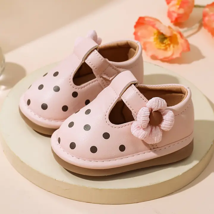 Zapatos de Suela Suave para Niños Pequeños Zapatos Individuales de Primavera y Otoño para Niñas, Zapatos de Princesa para Niñas Pequeñas, Zapatos de Cuero Pequeños de Estilo Británico para Bebés de 0-2 Años - 1