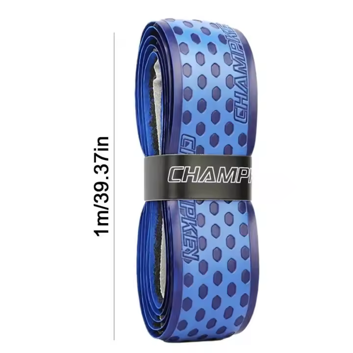 Cinta de agarre de murciélago a rayas de PU, banda elástica de sensación seca para béisbol, cinta resistente al desgaste, mango de raqueta de tenis de 1m, Unisex - 1