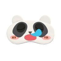1 unidad de mascarilla de algodón con dibujos de cara para dormir, bonita y divertida cubierta para los ojos, mascarilla para dormir, banda para los ojos para descanso de viaje, parche para sombra de ojos para niños, venda para los ojos - details 3