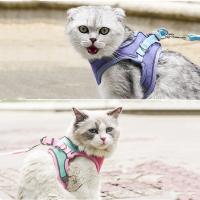 Arnés de chaleco transpirable ajustable para exteriores, correa para perro, accesorios para gatos, chaleco para mascotas, arnés para gato, Collar para gato - details 2