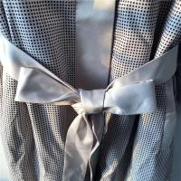 Limiguyue temperamento francés vestido de otoño de gama alta gris rejilla mujeres Midi Vestidos manga raglán cinturón adelgazante Vestidos F522 - details 2