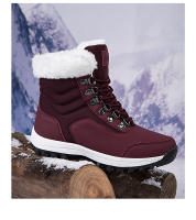 Botas de nieve cálidas para mujer, zapatos de media caña para clima frío, zapatos de felpa para exteriores, zapatillas antideslizantes de invierno - details 19