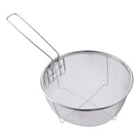 Cesta para freír profunda de acero inoxidable con mango largo, colador multifuncional para freidora, fácil de limpiar, cesta desmontable para freidora, cocina - details 3