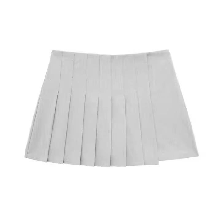 OUWU- Conjunto De 2 Piezas A La Moda Para Mujer, Camisas Grises Con Cuello De Solapa Y Pantalones Cortos Con Cremallera Lateral Vintage, Conjunto De Pantalones Cortos Elegantes Para Mujer - 1