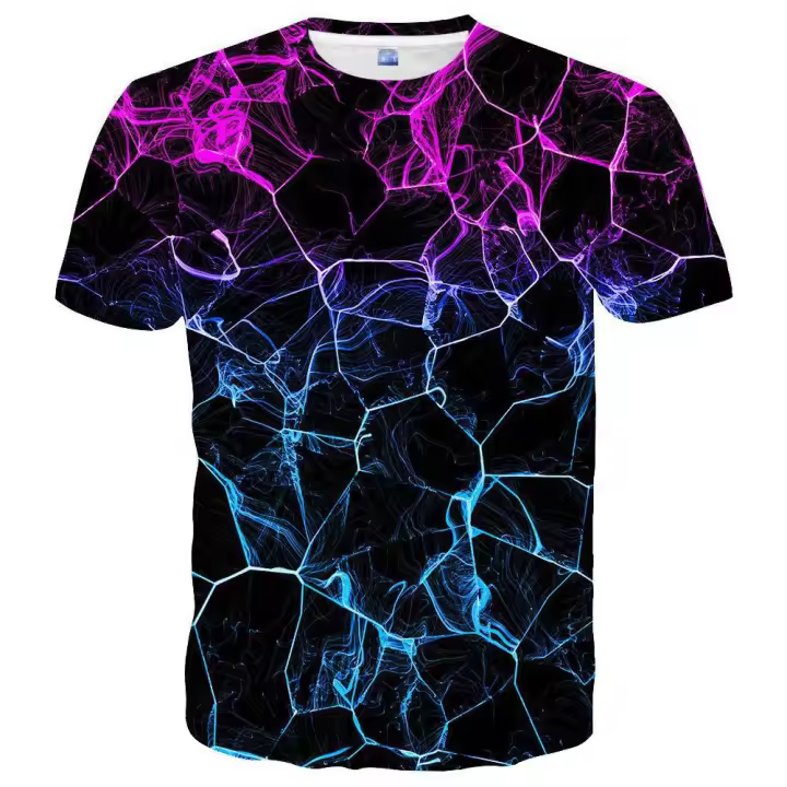 Camisetas 3D Florales para Hombres Moda Deportiva de Primavera/Verano 21 Material de Poliéster - 1