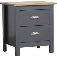 stock Comoda de Noche de 5 cajones en Gris/Roble - details 4