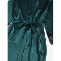 Conjunto de pijama de seda para mujer, 5 piezas, lencería sexy, camisola y pantalones, ropa interior para dormir en casa - details 7
