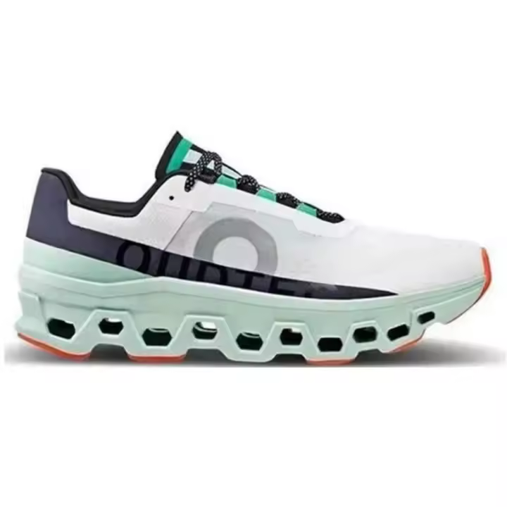 Zapatillas de Correr Transpirables Ligeras Diseño Todo Negro y Blanco con Perlas de Hielo Rosa - 1