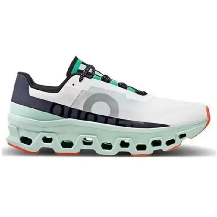 Zapatillas de Correr Transpirables Ligeras Diseño Todo Negro y Blanco con Perlas de Hielo Rosa - 1