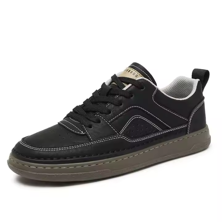 Nuevos zapatos deportivos clásicos de cuero de moda para Hombre, Zapatillas informales en negro y azul, 44 americanos de alta calidad - 1