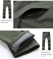 Pantalones de trabajo impermeables para hombre, pantalones cálidos de lana para senderismo, escalada, Camping, deportes al aire libre, montañismo, esquí, gris, 1508A, Invierno - details 23