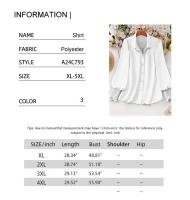 Blusa informal de talla grande para mujer, blusa de manga abombada de Color sólido, adecuada para oficina y exteriores, con un solo pecho, novedad de primavera y verano 2025 - details 0