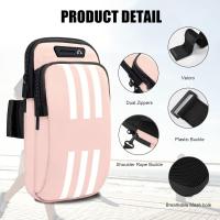 Soporte para teléfono para correr, brazalete, bolsos cruzados para teléfono celular, para mujeres y niños (rosa) - details 1