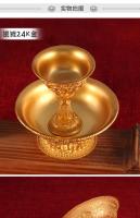 Tibetano S999 Plata Cloionn é Protector Copa Nepal Tallado a mano Ocho Aupiciou Buda delante del agua Houehold - details 2