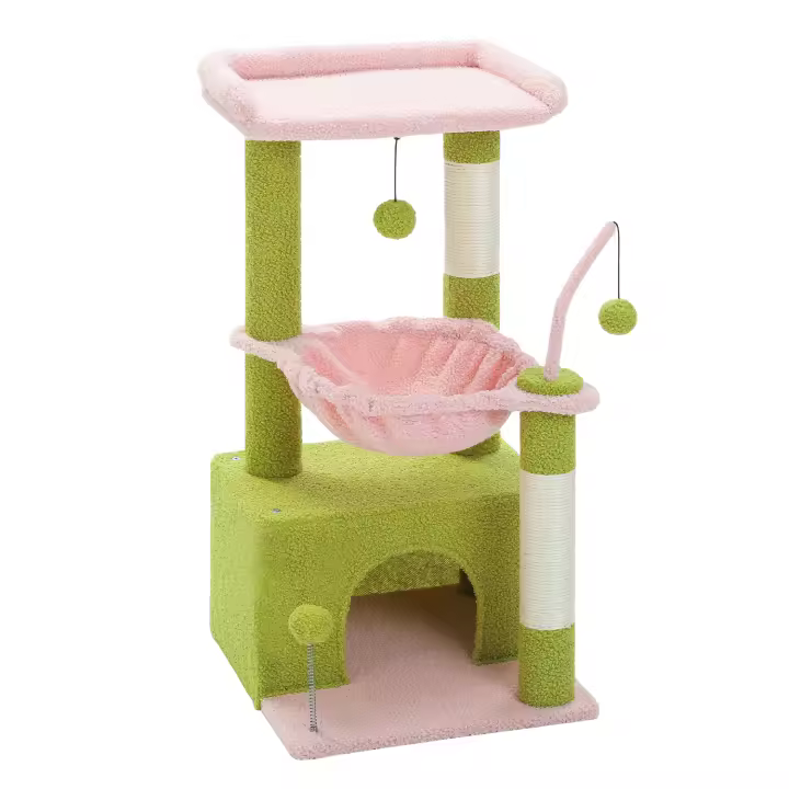 PAWZ-Árbol para gatos de varios niveles 4 en 1, torre para gatos con amplio condominio, poste rascador para interiores - 1